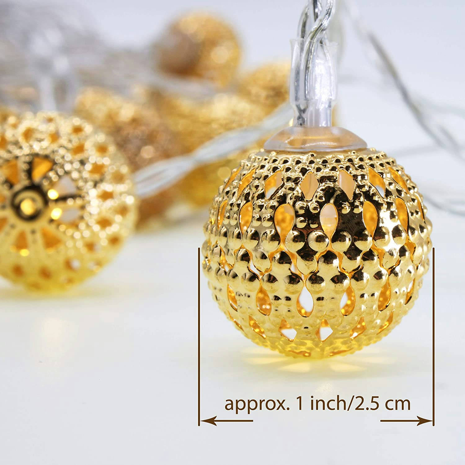 Golden Metal Ball Light