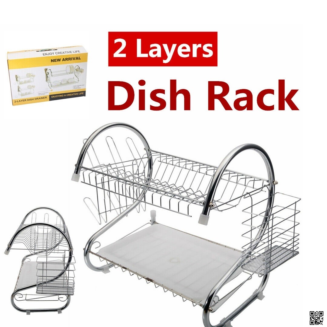 2 Layer Kitchen Dish Rack