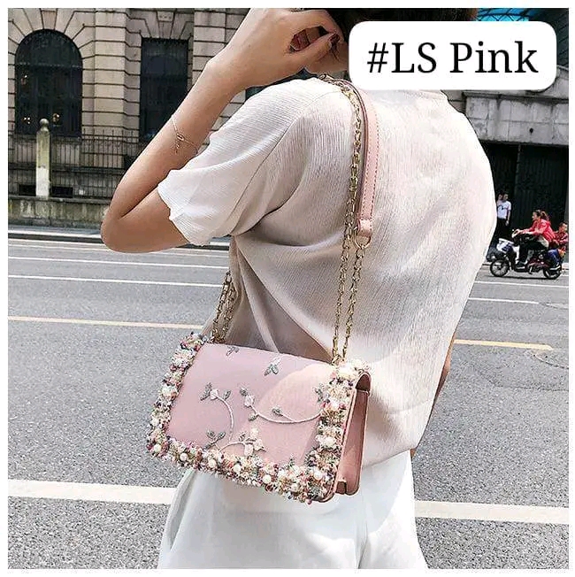 Embroidery Flower Handbag