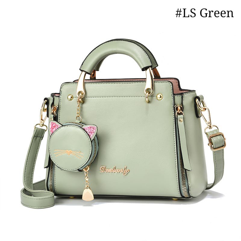 Versatile Liberal Messenger Bag with Cat Ear Wallet